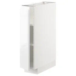 METOD Podni element s policama, bela/Voxtorp v. sjaj bela, 20x60 cm