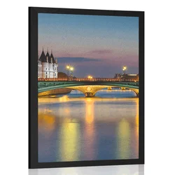 Plakat nočni Pariz - 60x90 white