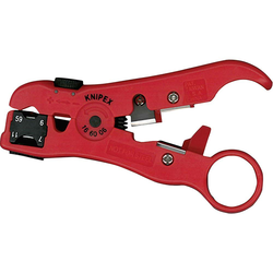 KNIPEX Alat za skidanje izolacije za koaksijalne kablove 125 mm 16 60 06 SB crveni