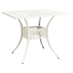 Vidaxl Vrtna miza 90x90x73 cm liti aluminij