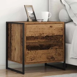 Noćni ormarić s ladicama 2 pcs Staro drvo 50 x 39.5 x 50 cm