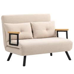 Homestar Sofa postelja za 2 osebi 102x73x81 cm bež