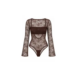 hzl the label Bodi majica rjava