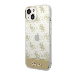 Maska Guess PC/ TPU Peony Glitter Script Logo za iPhone 14 Plus, Zlatna