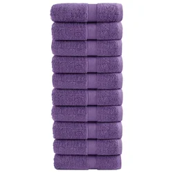 Premium ručnici za pranje SOLUND 10 kom. ljubičaste 30x30 cm 600 g/m2