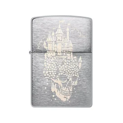 Zippo Upaljač Skull Castle, Srebrne boje
