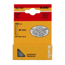 KWB klinovi za heftalicu 19 750/1, Tip055/355,čelik, glava ?2mm ( KWB 49355719 )