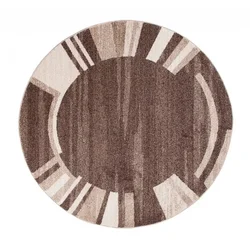 Chemex Preproga Sari Kolo Moderno S Skandinavskimi Vzorci 3443A Rjava 150x150 cm