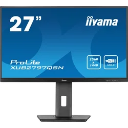 IIYAMA Monitor ProLite XUB2797QSN-B2, IPS QHD, 100Hz, USB-C, Crni
