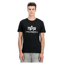 Ulična majica moška - Basic - ALPHA INDUSTRIES - black/metalsilver_100501FP