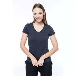 KA3003 LADIES SUPIMA V-NECK SHORT SLEEVE T-SHIRT- 100% cotton