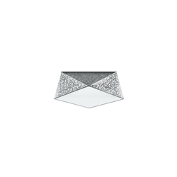 Sollux SL.0691 - Plafonska svetiljka HEXA 2xE27/60W/230V srebrna