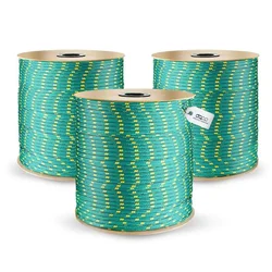 100m POLYPROPYLENSEIL 2mm, Zelena Traglast bis 82 kg Flechtleine Textilseil Leine Schnur Rope Kunststoffseil Polyseil geflochten