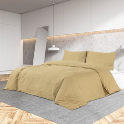 Set posteljine za poplun smeđesivi 140x200cm lagana mikrovlakna