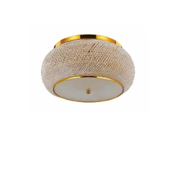 Ideal Lux - Kristalno plafonsko svetlo PASHA 14xE14/40W/230V prečnik 65 cm zlatno