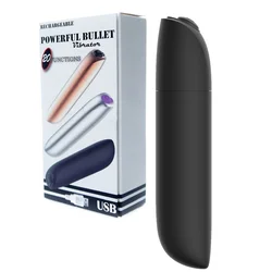 Powerful Bullet Vibrator USB Matt Black