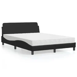 Krevet s madracem Dover crni 140 x 200 cm od umjetne kože