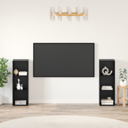 Set TV komoda Zidne 2 pcs Crni hrast 107 x 35 x 37 cm