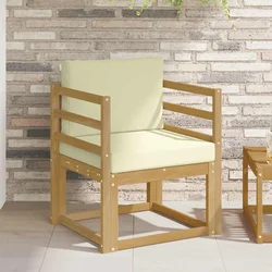 2 Komad Set vanjskih sofa Poliester Bijela i Krem