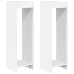Stalak za biljke s policom 2 pcs Bijeli 30 x 30 x 100 cm