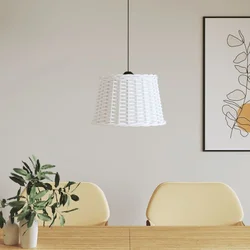 Sjenilo za stropnu svjetiljku bijelo O40x26 cm od pruća