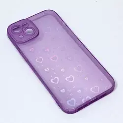 Maska za telefon Heart Color IMD za iPhone 14 Plus 6.7 ljubičasta