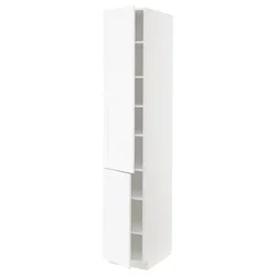 METOD Visoki element s policama/2 vrata, bela Enköping/bela im. drveta, 40x60x220 cm