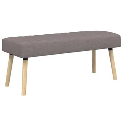 Klupa s utorima Sivosmeđa 110 x 40 x 46 cm Tkanina