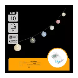 Aigostar - LED lanac 10x LED/3x AA, 2 m, topla bela