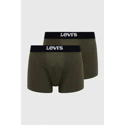 Levis  SOLID BASIC BOXER ORGANIC COTTON Pack de 2  Kaki