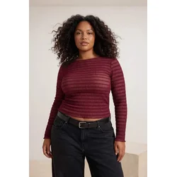 Trendyol Curve Ženska bluza Tbbaw26Af00030, Bordo