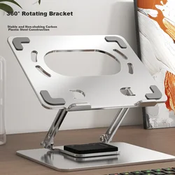 Luckpro Stalak za laptop, 360°, rotacija, Srebrne boje