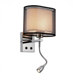 LED zidna lampa Elmark Mery 1 x E27 + 1 W 4000K - Hrom