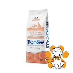 Monge All Breeds Puppy and Junior Salmon & Rice 12kg, Hranljiva Formula za Rast