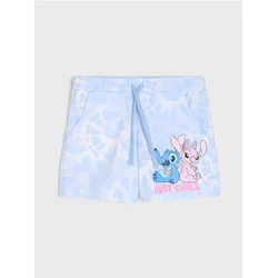 Sinsay - Kratke pantalone Stitch - bledoplavo