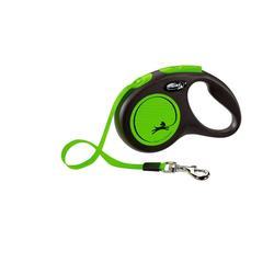FLEXI Povodac za pse New Neon Tape M, 5m, Do 25 kg, Zeleni