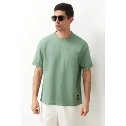 Trendyol Muška majica TMNSS23TS00077, Zelena