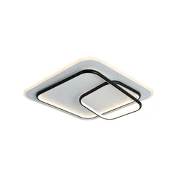 Brilagi - LED prigušiva stropno svetlo IRIS LED/81W/230V 50x50 cm belo/crno + daljinski upravljač