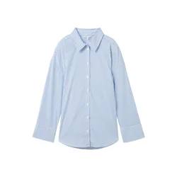TOM TAILOR DENIM Bluza  svetlo modra / bela