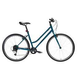 Hibridni bicikl spuštenog okvira Riverside 120 plavi