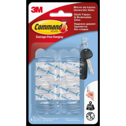 3M Command Clear kljukice, 6 kosov, 225 g (17006)