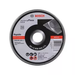 Bosch Rezna ploča, Ravna Za Inox 125 mm, Rapido Wa 60 T Bf 22/23 mm, 1 mm, 10 komada