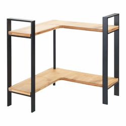 WENKO 53028100 - Polica LOU 30x33 cm crna/smeđa