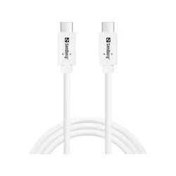 Sandberg Kabl 136-53 USB-C na USB-C, 100W PD, 1m, Beli