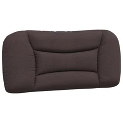 Vidaxl Blazina za vzglavje Hvar temno rjava 90 cm blago