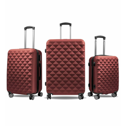 Aga Potovalni set potovalnih kovčkov MR4655 Dark Red