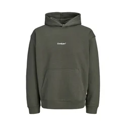 JACK & JONES Majica JCOTRACE oliva/bela