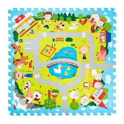 Plastica Penasta sestavljanka Village 9 kosov
