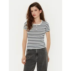 Tommy Jeans Majica temno modra/bela