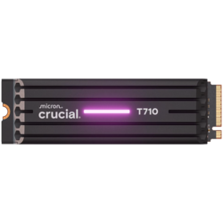 CRUCIAL T710 4TB PCIe Gen5 NVMe M.2 2280 SSD up to 14500 MB/s read and 13800 MB/s write, with heatsink
